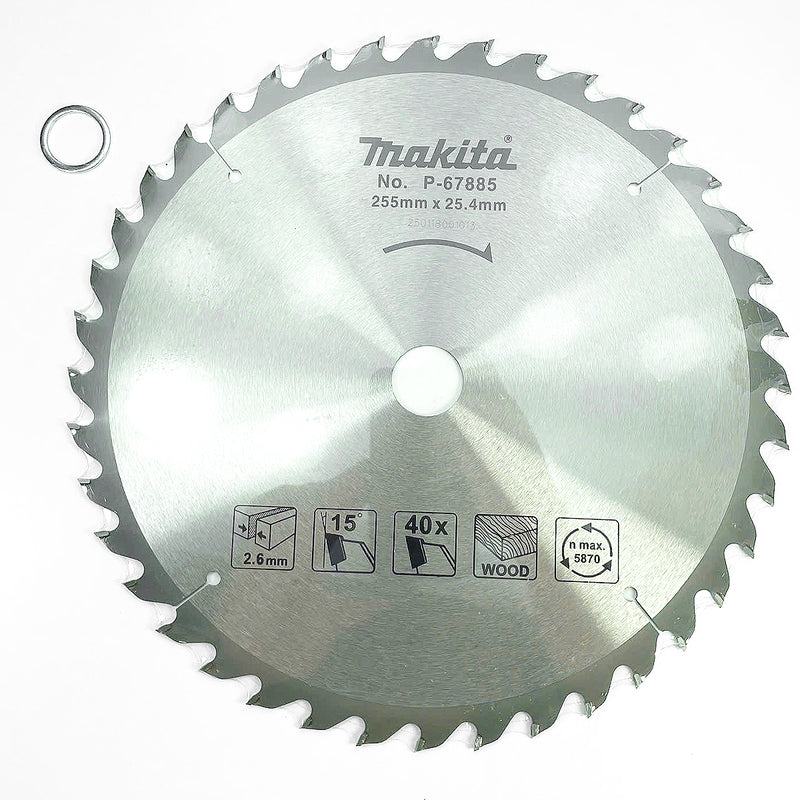 Lưỡi cưa gỗ TCT Makita dòng sản phẩm kinh tế, đường kính 255mm, số răng từ 40-60, lỗ cốt 25.4mm dùng cho máy cưa đĩa ( Cấp 2 sao )