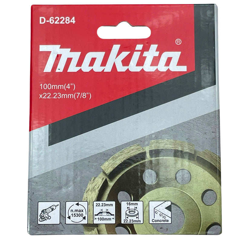 Lưỡi bào mài bê tông Makita kiểu răng phân đoạn, đường kính lưỡi từ 100mm-180mm, lỗ cốt 22.23mm đạt tiêu chuẩn EN13236 ( Cấp 1 sao )
