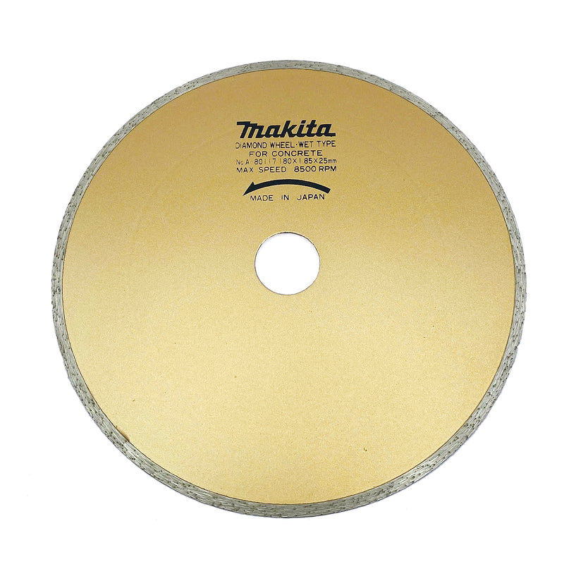 Lưỡi cắt kim cương 180mm kiểu răng mép liên tục Makita A-80117 dùng cho bê tông, lỗ cố 25mm, cắt nước ( Cấp 3 sao )
