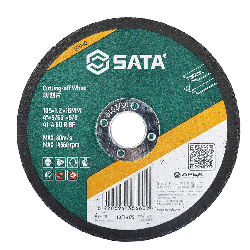 Lưỡi đá cắt kim loại SATA đường kính 105mm, lỗ cốt 16mm