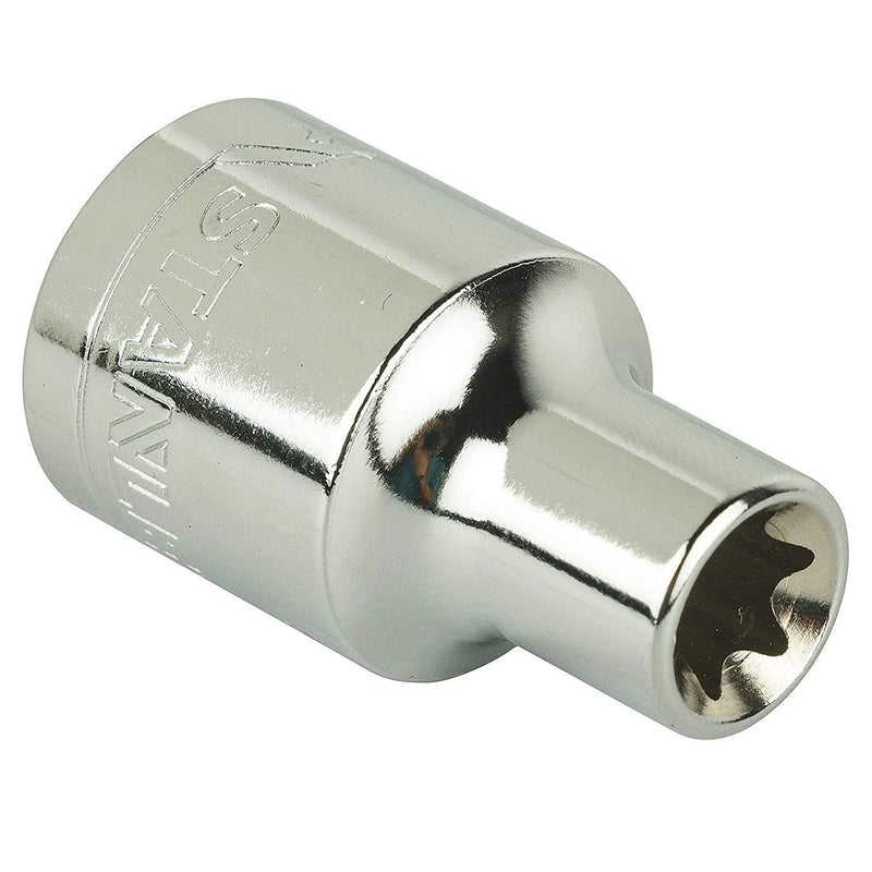 Đầu tuýp sao E-Torx mạ Chrome bóng cốt 1/2 inch Stanley dùng cho bu-lông sao ngoài