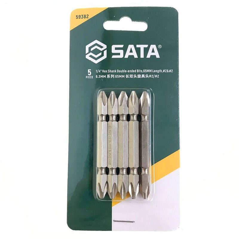 Vĩ 5 mũi vặn vít 2 đầu SATA đuôi lục giác 6.35mm (1/4 inch)