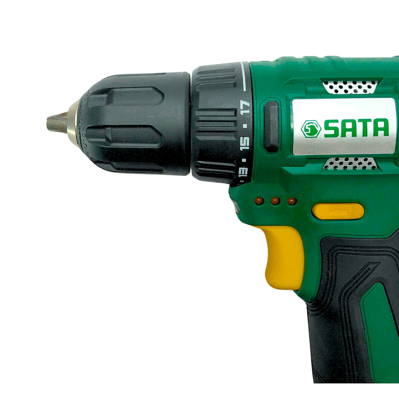 Máy khoan gỗ thép SATA 51005 dùng Pin 12V, đầu kẹp 10mm (2 Pin, 1 sạc)