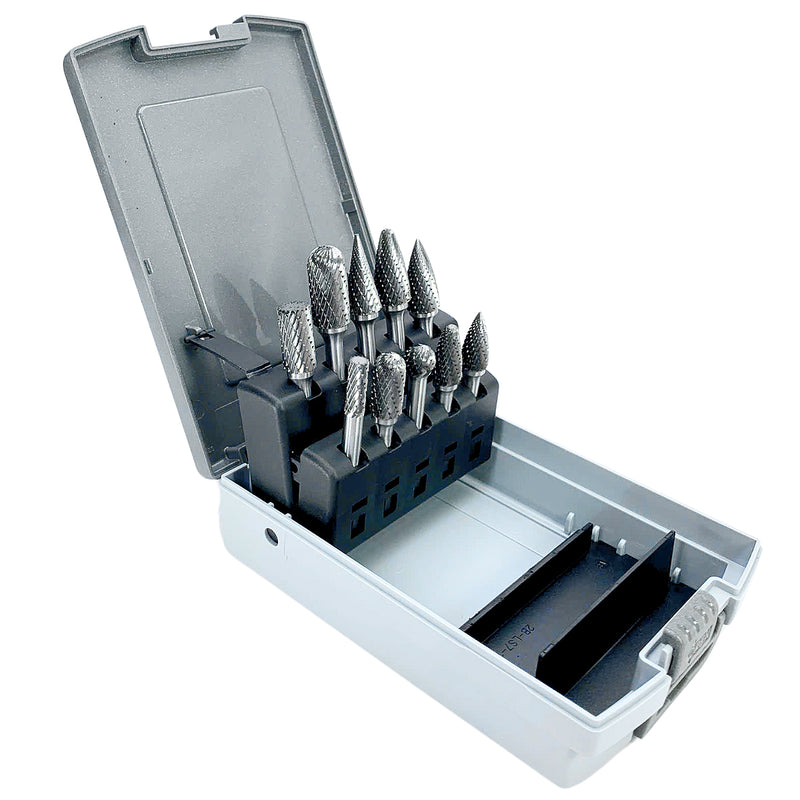 Bộ mũi mài hợp kim, răng thô 10 chi tiết SATA 53706