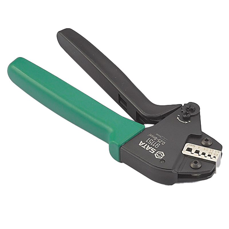 Kìm bấm cosse pin rỗng bọc nhựa cách điện, có trợ lực SATA khả năng bấm cose từ 0.25mm² - 10mm²