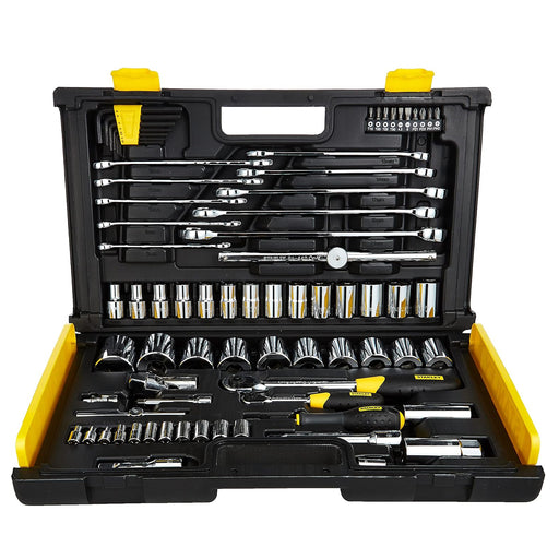 Bộ đầu tuýp và mũi vặn vít tổng hợp 75 chi tiết Stanley 1-94-660 cốt 1/4 inch và 1/2 inch hộp nhựa đựng chuyên dụng