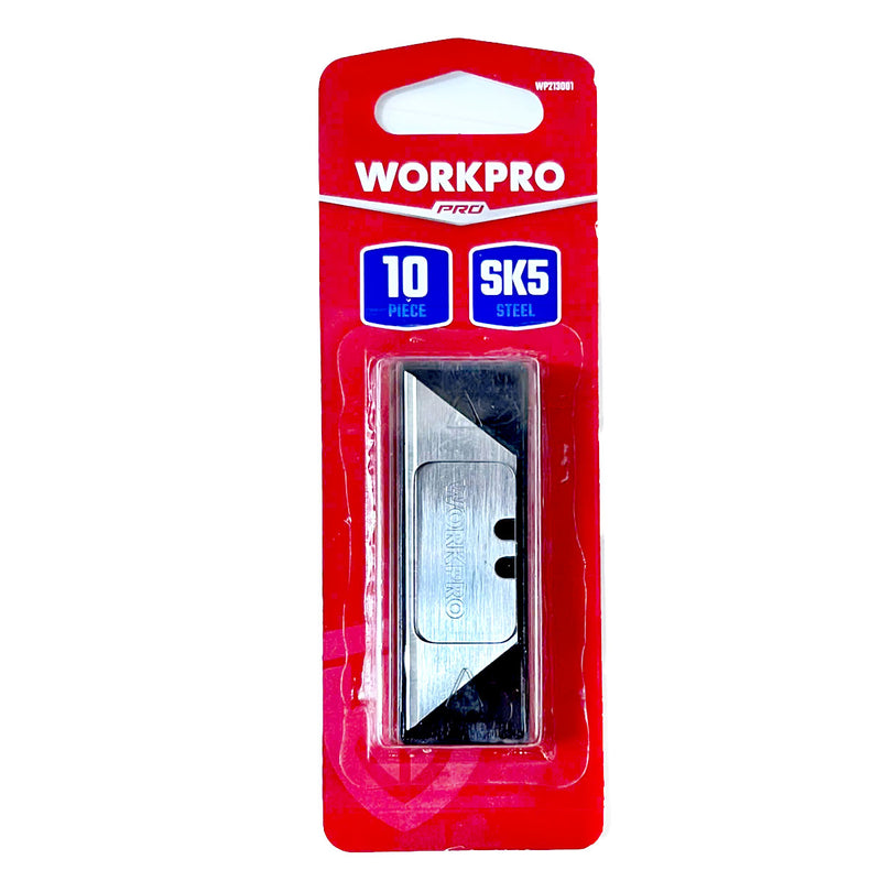 Hộp 10 lưỡi dao rọc đa năng (loại nhọn 2 đầu) thép SK5 Workpro WP213001