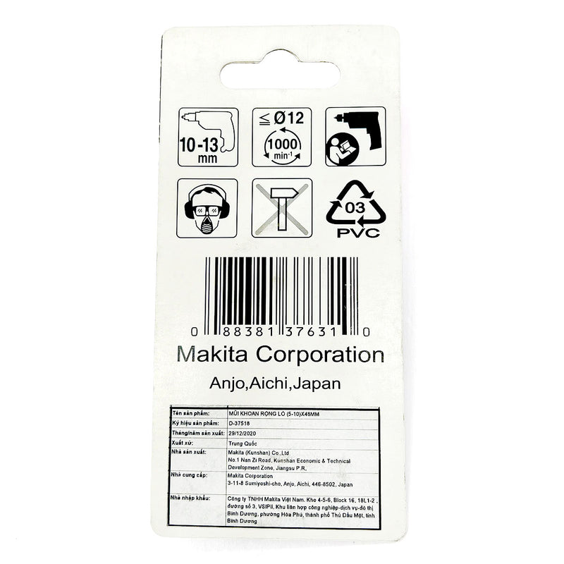 Mũi vát lỗ Makita đuôi trơn, kích thước từ 2mm-20mm