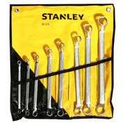Bộ cờ lê 2 đầu vòng góc lệch 75° hệ mét 8 chi tiết Stanley 87-576-1 kích thước từ 6mm đến 22mm đựng trong túi vải cuộn màu vàng đen