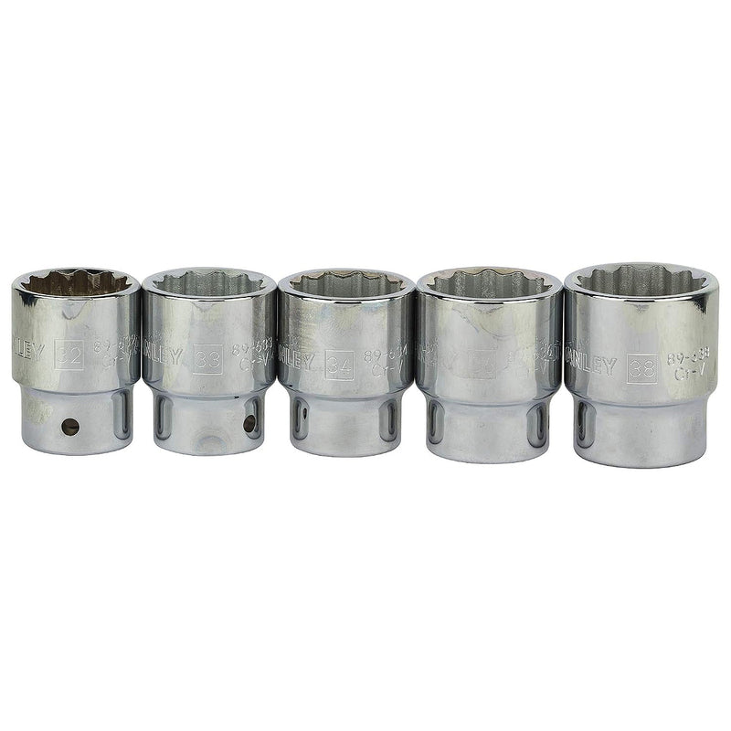 Bộ đầu tuýp kèm cần siết cốt 3/4 inch, 20 chi tiết Stanley 89-101 kích thước từ 22mm - 50mm