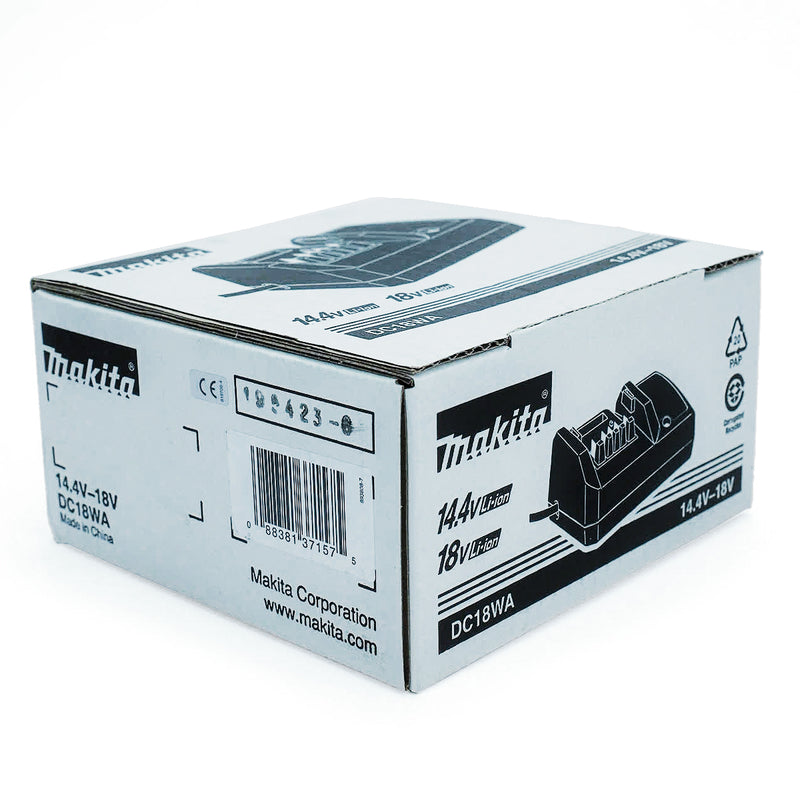 Đế sạc tiêu chuẩn Makita DC18WA dùng cho các Pin dòng G kinh tế như 14.4V và 18V mã số 195423-6