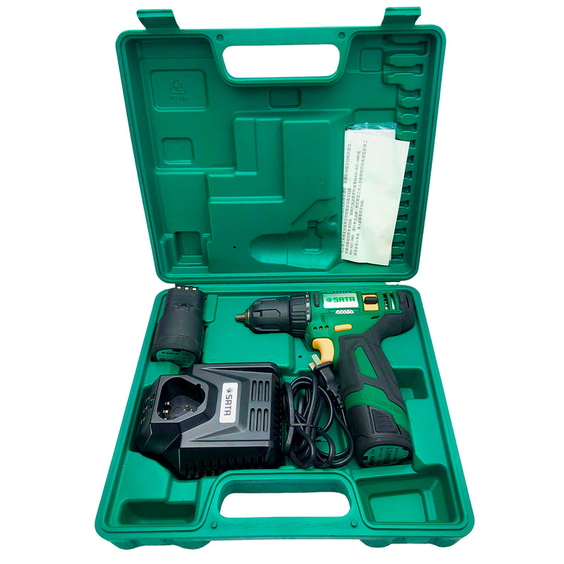 Máy khoan gỗ thép SATA 51005 dùng Pin 12V, đầu kẹp 10mm (2 Pin, 1 sạc)