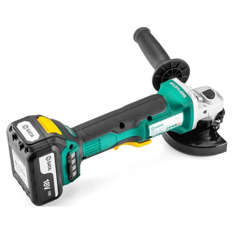 Máy mài góc SATA 51090 dùng Pin 18V, đường kính lưỡi 125mm, công tắc bóp