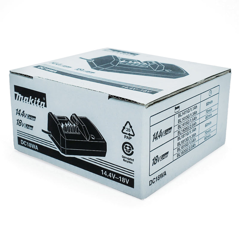 Đế sạc tiêu chuẩn Makita DC18WA dùng cho các Pin dòng G kinh tế như 14.4V và 18V mã số 195423-6