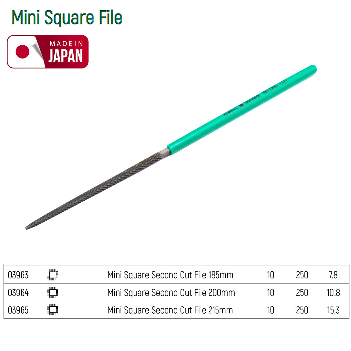 Dũa vuông mini SATA chiều dài từ 185mm - 215mm