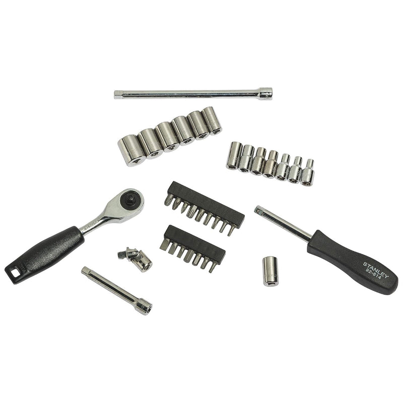 Bộ đầu tuýp và mũi vặn vít kết hợp, cốt 1/4 inch, 35 chi tiết Stanley 1-89-033