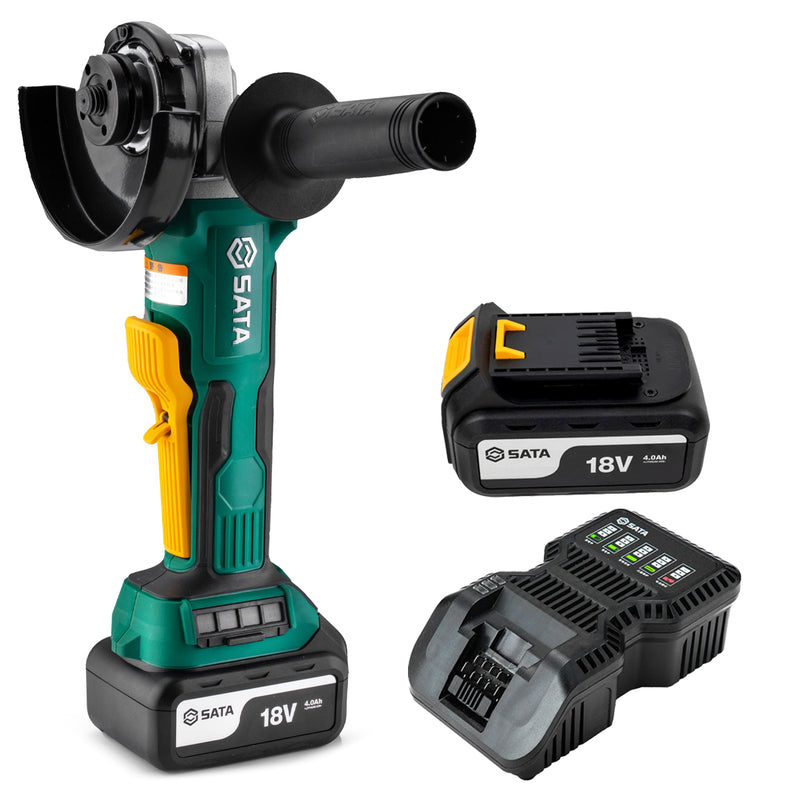 Máy mài góc SATA 51090 dùng Pin 18V, đường kính lưỡi 125mm, công tắc bóp