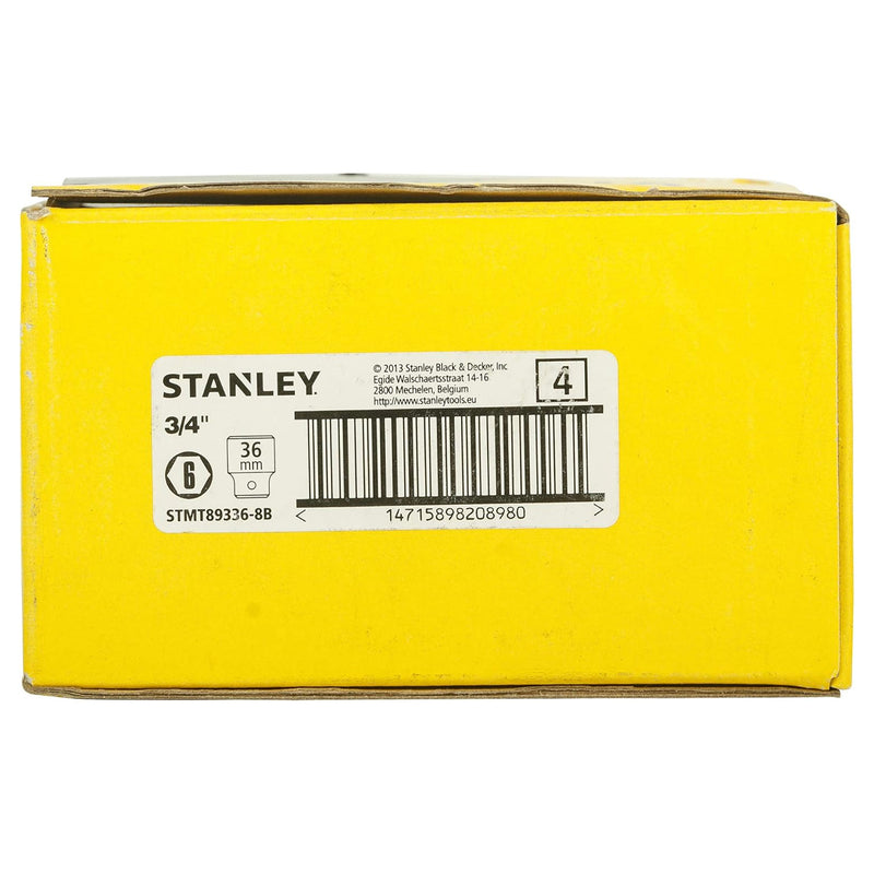 Đầu tuýp 6 cạnh, cốt 3/4 inch Stanley kích thước từ 19mm - 50mm