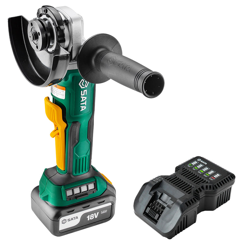 Máy mài góc SATA 51090 dùng Pin 18V, đường kính lưỡi 125mm, công tắc bóp
