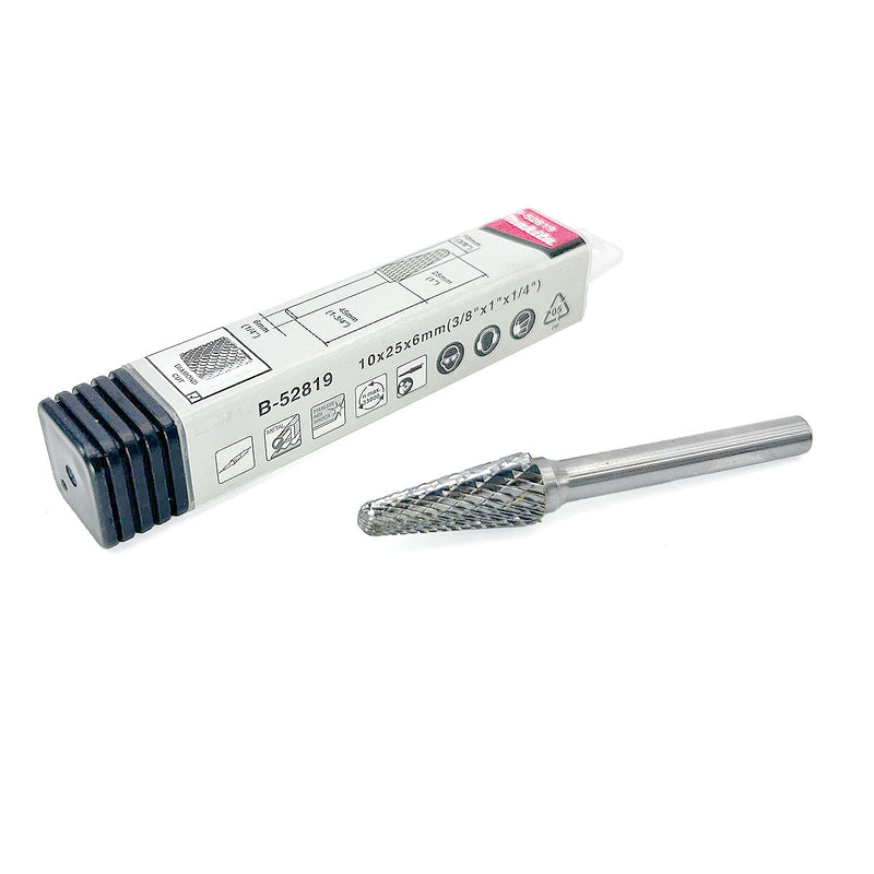 Mũi mài hợp kim Makita hình chóp phẳng (SL), đường kính mũi 10mm, đuôi trơn 6mm ( Cấp 3 sao )