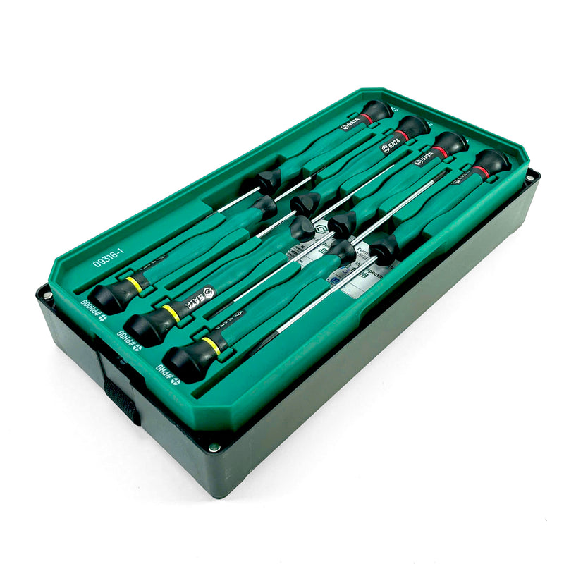 Bộ tua vít điện tử cán dài 9 chi tiết SATA 09316