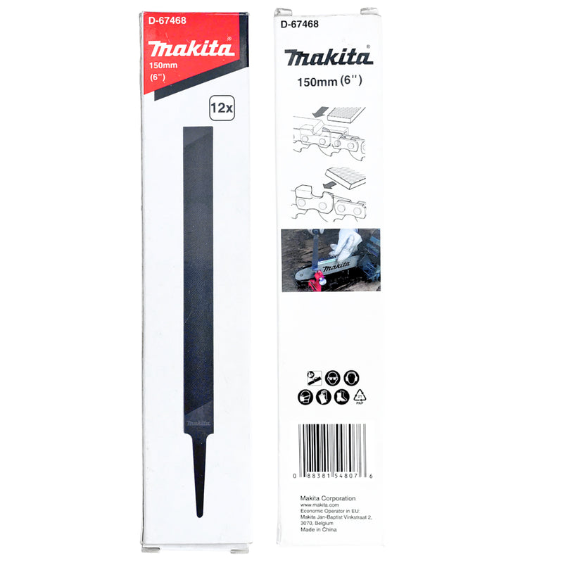 Hộp 12 cái dũa xích phẳng Makita D-67468 chiều dài 150mm, dùng cho tất cả các máy cưa xích