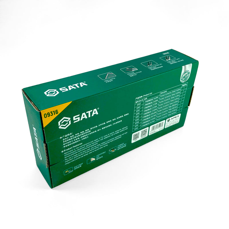 Bộ tua vít điện tử cán dài 9 chi tiết SATA 09316