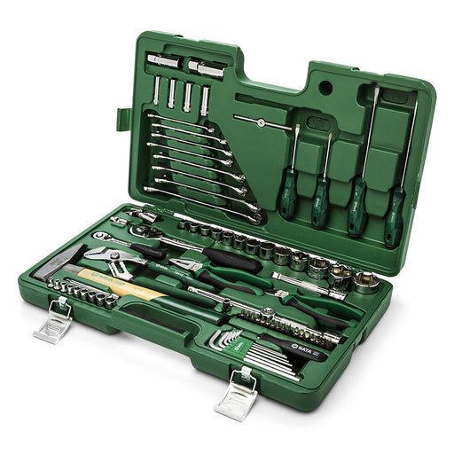 Bộ dụng cụ tổng hợp 80 chi tiết SATA 09403: Trọn bộ dụng cụ sửa chữa cơ khí, ô tô, xe máy.