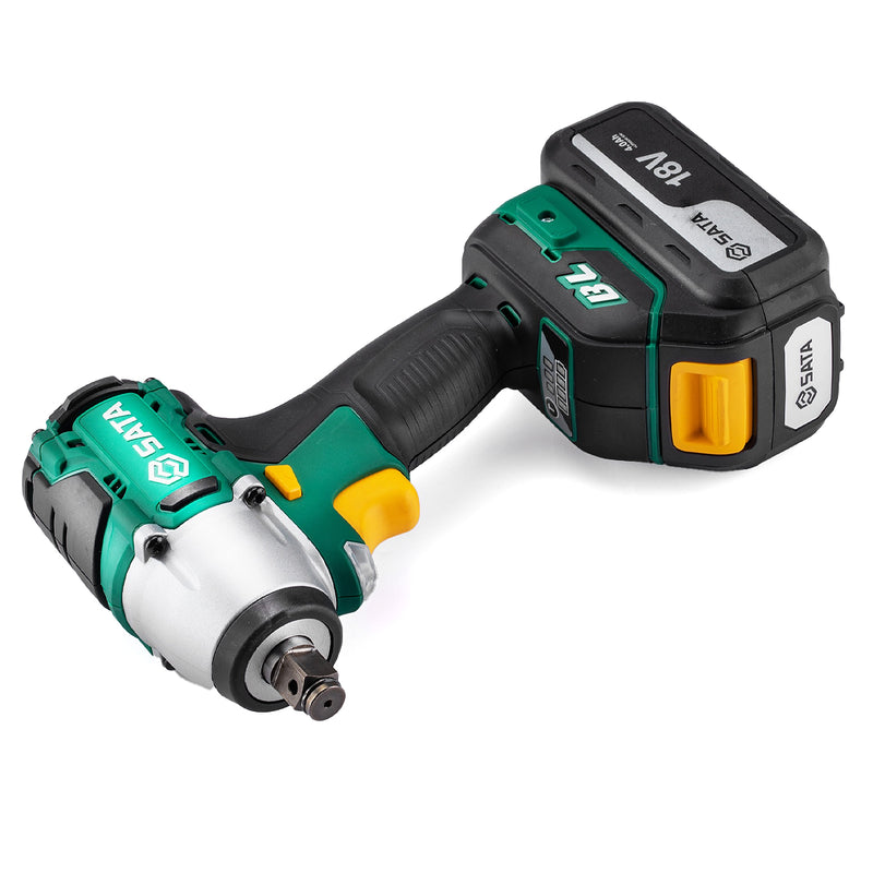 Máy siết bu lông SATA 51073 dùng Pin 18V, cốt 1/2 inch