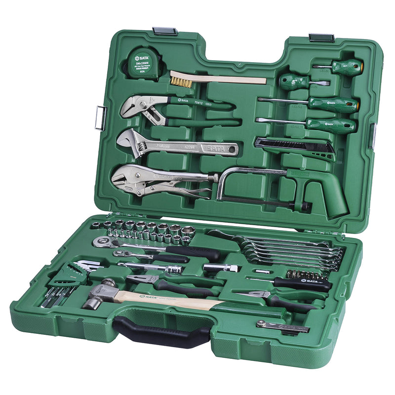 Bộ dụng cụ sửa chữa cơ khí SATA 09517 76 chi tiết | 1/4 & 1/2 inch Cr-V đa năng
