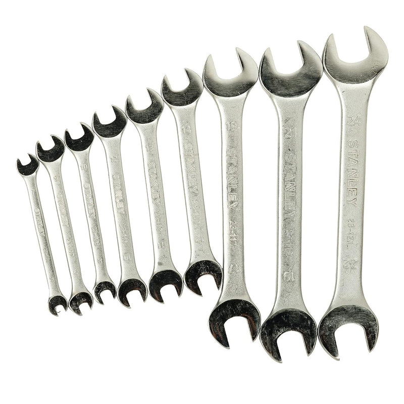 Bộ cờ lê 2 đầu miệng hệ mét, 9 chi tiết Stanley STMT23124 kích thước từ 6mm - 24mm