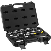 Bộ đầu tuýp 6 cạnh và mũi vặn vít kết hợp cốt 3/8 inch 45 chi tiết Stanley STMT82829-1 đựng trong hộp nhựa chuyên dụng