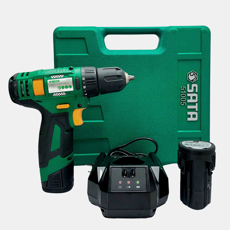 Máy khoan gỗ thép SATA 51005 dùng Pin 12V, đầu kẹp 10mm (2 Pin, 1 sạc)