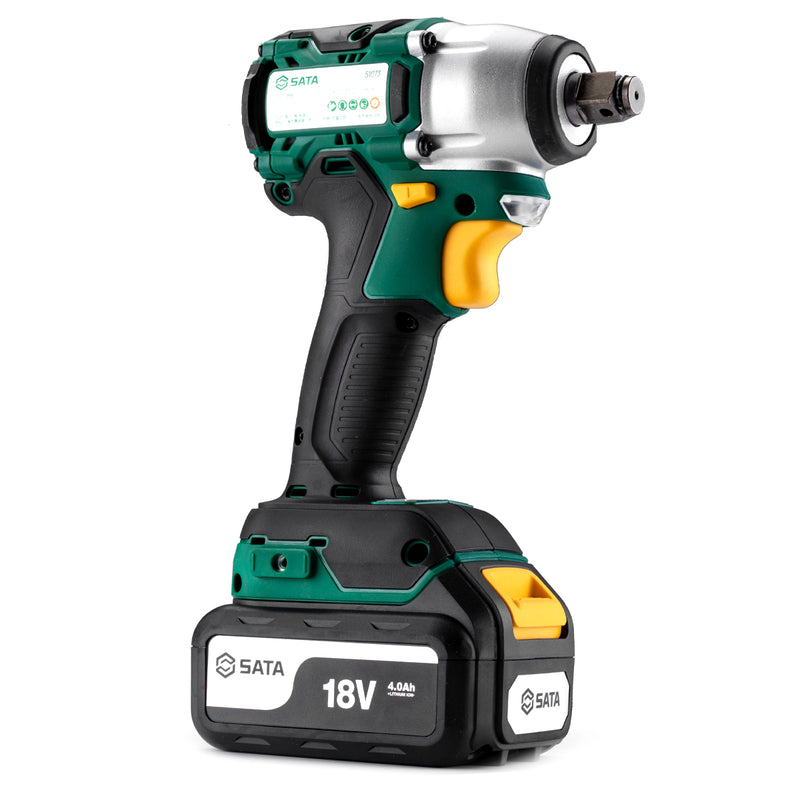 Máy siết bu lông SATA 51073 dùng Pin 18V, cốt 1/2 inch