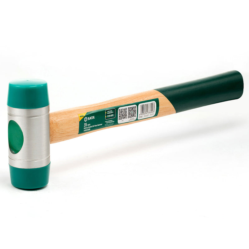 Búa nhựa cán gỗ Hickory, đầu búa có thể thay thế được SATA đường kính từ 22mm - 60mm