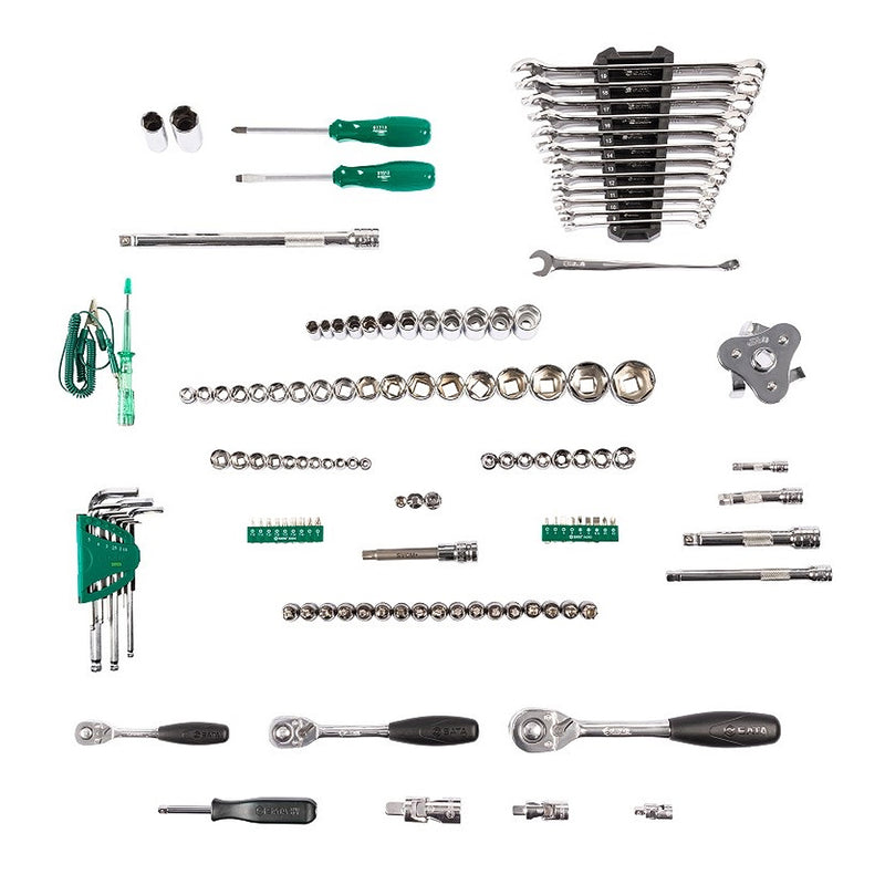 Bộ dụng cụ tổng hợp 128 chi tiết, chuyên dùng sửa chữa cơ khí ô tô SATA 09014A