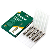 Bộ 5 mũi khoan taro ren SATA M3-M10 HSS đuôi lục giác 7.2mm, tích hợp khoan taro và loại bỏ ba via.