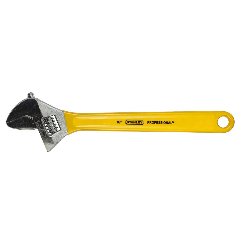 Mỏ lết tay cầm bọc nhựa màu vàng Stanley 87-796-23 kích thước 450mm (18 inch) chất liệu thép Cr-V mạ Chrome