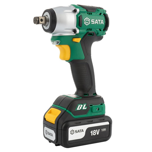 Máy siết bu lông SATA 51073 18V động cơ Brushless, cốt 1/2 inch, 220Nm, 3 cấp tốc độ, 3 cấp tốc độ đập, đèn LED.