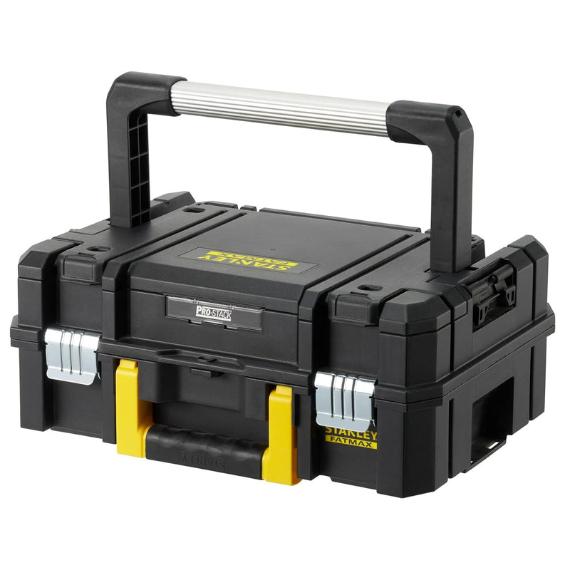 Hộp đựng dụng cụ FATMAX PRO-STACK Stanley FMST1-71967 dung tích 14L bằng nhựa PP có tay cầm nhôm và chốt khóa kim loại