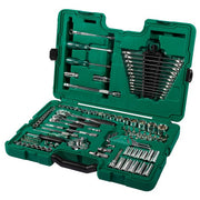 Bộ dụng cụ sửa chữa ô tô SATA 128 chi tiết, thép Cr-V, hộp nhựa cao cấp.