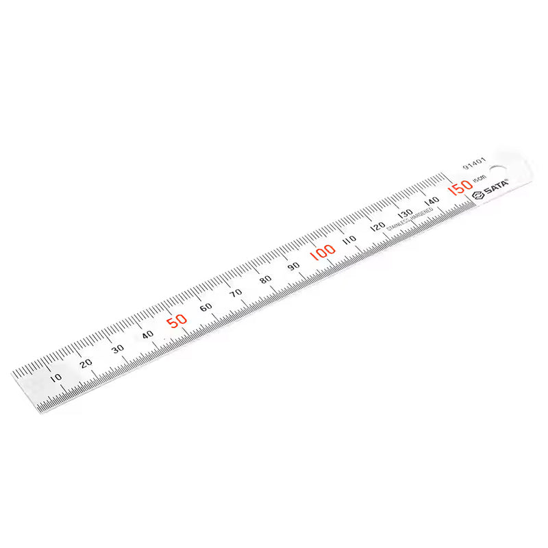 Thước đo Inox SATA 150mm chống gỉ, thang đo sắc nét, dùng trong cơ khí, mộc