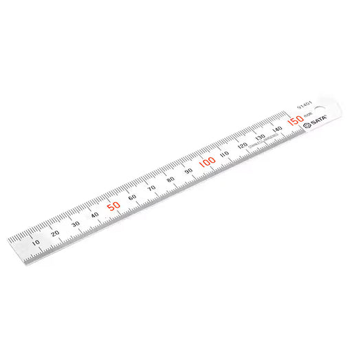 Thước đo Inox SATA 150mm chống gỉ, thang đo sắc nét, dùng trong cơ khí, mộc