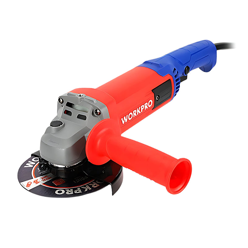 Máy mài góc 125mm Workpro WP472023, công xuất 750W, thân máy dài, công tắc bóp