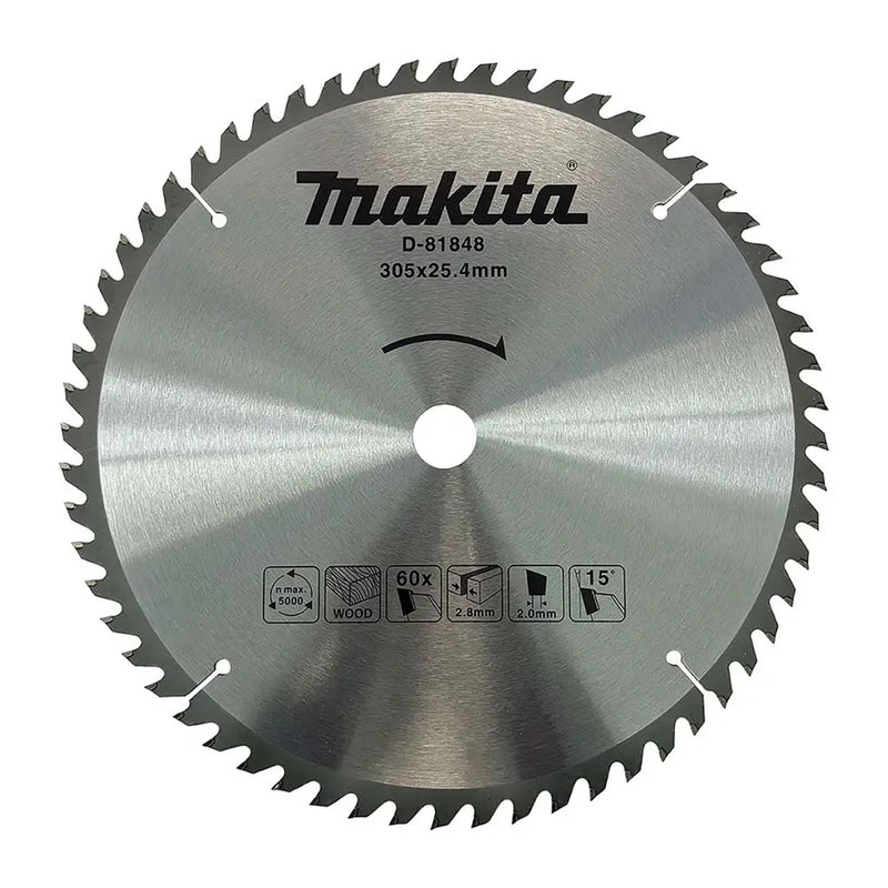 Lưỡi cưa gỗ TCT Makita D-81848 đường kính 305mm, số răng 60T, lỗ cốt 25.4mm