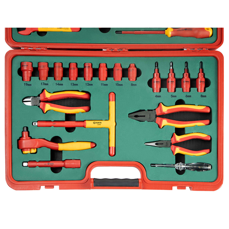 Bộ dụng cụ tổng hợp 39 chi tiết, cách điện 1000V SATA 09933