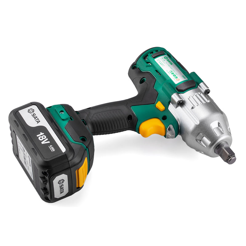 Máy siết bu lông SATA 51074 dùng Pin 18V, cốt 1/2 inch