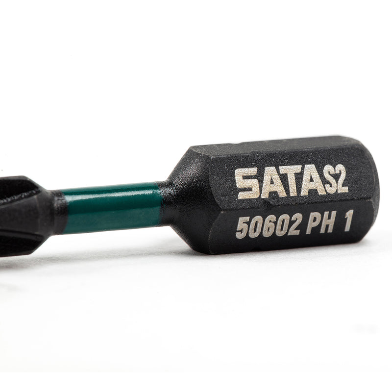 Vĩ 10 mũi vặn vít đầu bake SATA đuôi lục giác 6.35mm (1/4 inch), kích thước từ PH1 - PH3