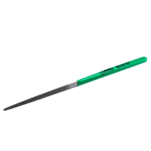 Dũa tam giác mini SATA 03995 (185mm) thép SK2, răng trung, gia công rãnh V, góc hẹp.