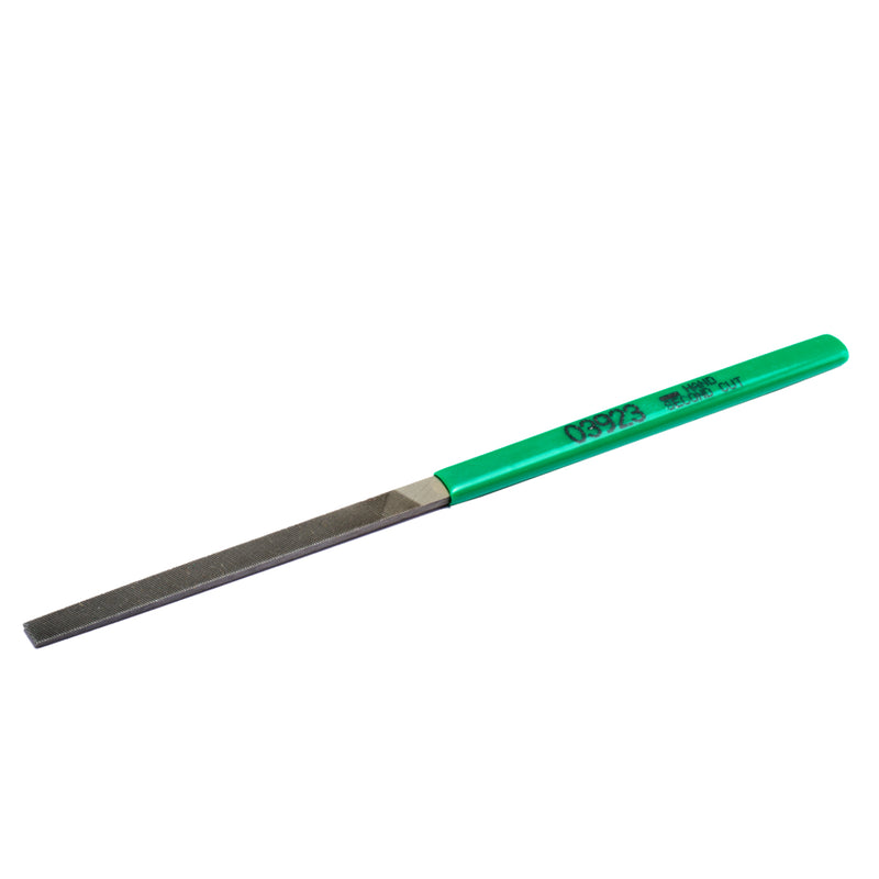 Dũa dẹp mini SATA 03923 răng trung 185mm, thép cứng, bọc cao su, gia công chi tiết nhỏ.